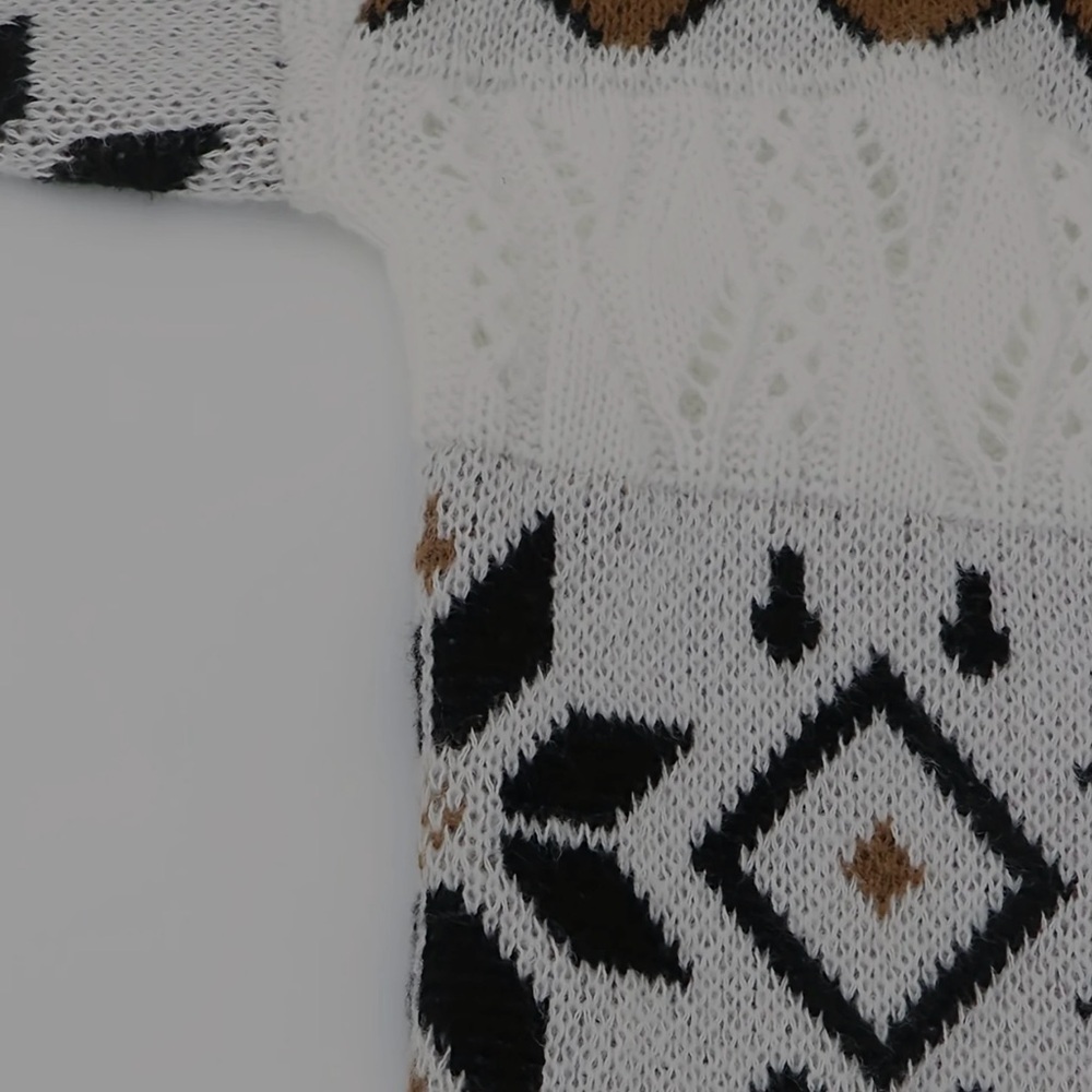 Nordic Snowflakes Open Knit Cardigan
Eclectic Grandpa Sweater - Picture 7 of 8